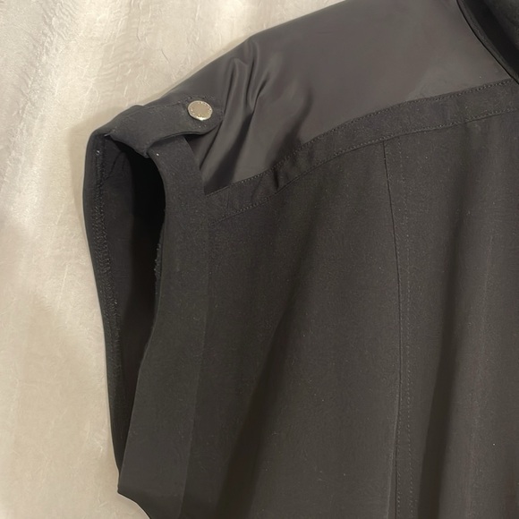 Zenergy By Chico's Med Womens black Roll Tab Sleeve Half Zip Shift Dress - Picture 4 of 9